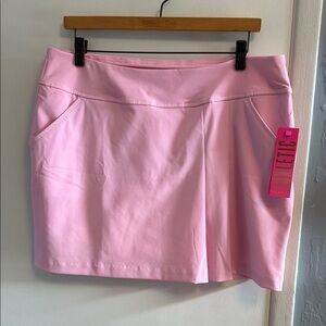 NWT Lilly Pulitzer Antibes Pink Athletic Women's Skort. Size 14.